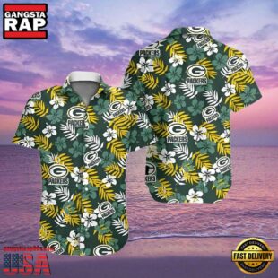 Green Bay Packers Hawaiian Shirt Floral Aloha