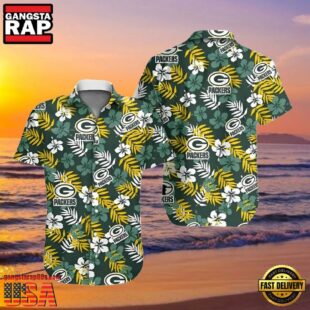 Green Bay Packers Hawaiian Shirt Floral Aloha