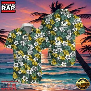 Green Bay Packers Hawaiian Shirt Floral Aloha