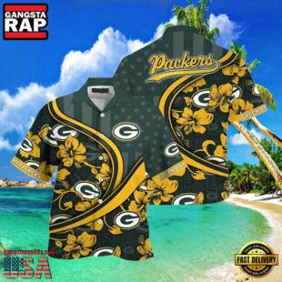 Green Bay Packers Hawaiian Shirt Hibiscus