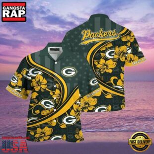 Green Bay Packers Hawaiian Shirt Hibiscus