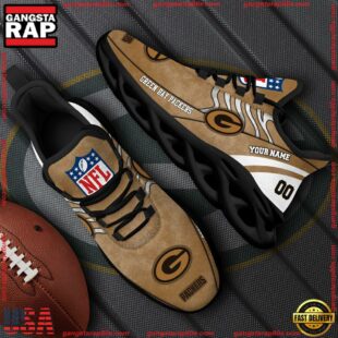 Green Bay Packers NFL Clunky Shoes For Fans Custom Name And Number