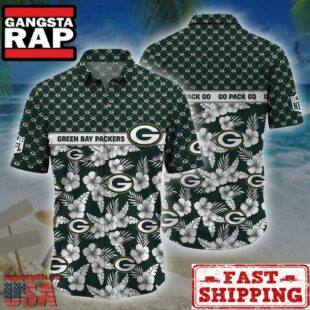 Green Bay Packers NFL Palm Leaves Hawaiian Shirt