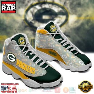 Green Bay Packers NFL Team Green Yellow Air Jordan 13 Shoes - Gift For Fans