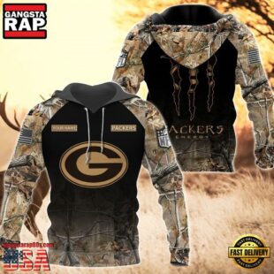 Green Bay Packers Personalized Hoodie Camo Hunting Perfect Gift