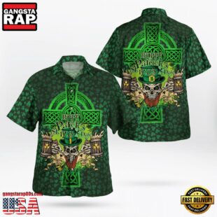 Happy St. Patrick'S Day Cool Skull And Beer Hawaii Shirt