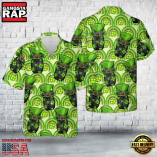 Hockey Ball Shamrock St Patricks Day Hawaiian Shirt