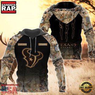 Houston Texans Personalized Hoodie Camo Hunting Perfect Gift