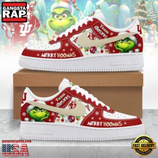 Indiana Hoosiers Merry Christmas Team Air Force 1 Sneaker Shoes