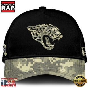 Jacksonville Jaguars 2024 Salute to Service Club Black Camo Cap Gift For Veteran