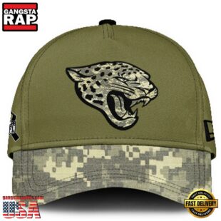 Jacksonville Jaguars 2024 Salute to Service Club Green Camo Cap Gift For Veteran