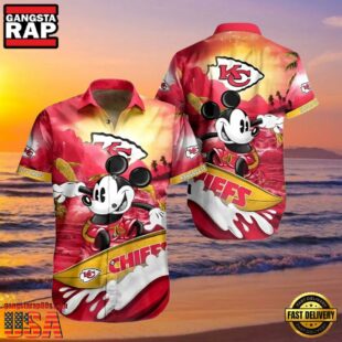 Kansas City Chiefs Disney Mickey Mouse Hawaiian Shirt