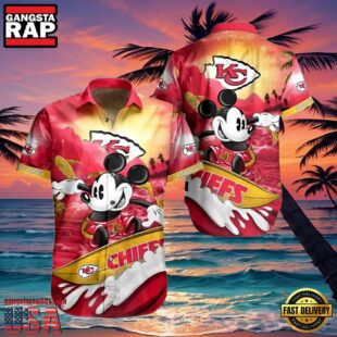 Kansas City Chiefs Disney Mickey Mouse Hawaiian Shirt