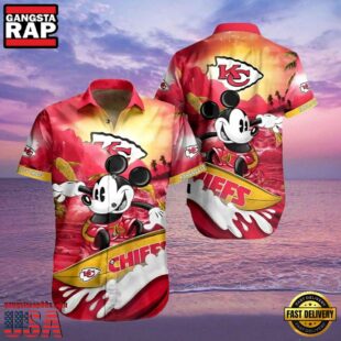 Kansas City Chiefs Disney Mickey Mouse Hawaiian Shirt