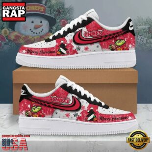 Kansas City Chiefs Merry Christmas Team Air Force 1 Sneaker Shoes