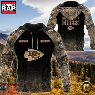 Kansas City Chiefs Personalized Your Name Hunting Camo Hoodie