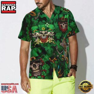 Leprechaun Skull Happy Saint Patrick'S Day Hawaiian Shirt