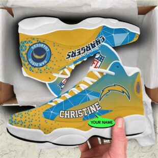 Los Angeles Chargers NFL Personalized Jordan 13 Shoes