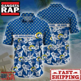 Los Angeles Rams NFL Palm Leaves Hawaiian Shirt