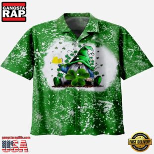 Lucky Clover & Skull Creative St. Patrick'S Day Hawaiian Shirt