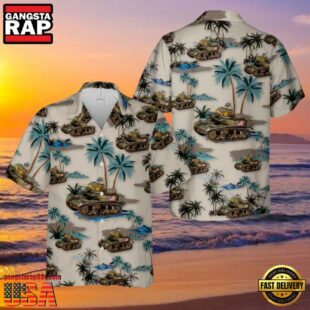 M3A1 Stuart American Army Tank Hawaiian Shirt