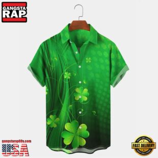 Mens Holiday St. Patrick Leprechaun Day Hawaiian Shirt