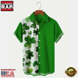 Mens St. Patrick'S Day Short Sleeve Shirt Hawaiian Shirt