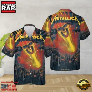 Metallica Concert At Tons Of Rock At Ekebergsletta In Oslo Norway Short Sleeve Aloha Shirt