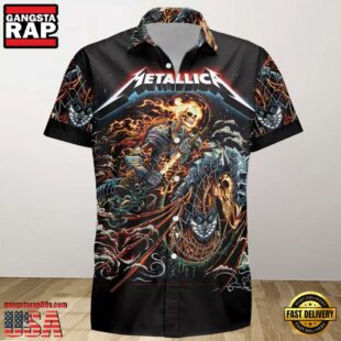 Metallica Gothenburg Sweden M72 World Tour Short Sleeve Aloha Shirt