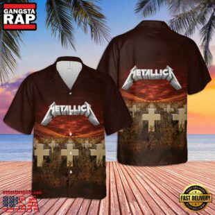 Metallica Master Of Puppets Short Sleeve Aloha Shirt