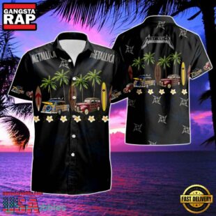 Metallica New Style Summer Black Short Sleeve Aloha Shirt