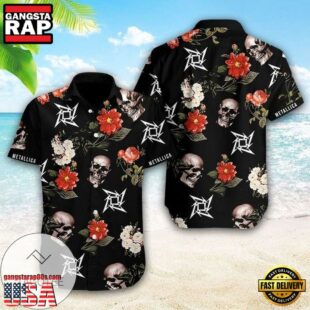 Metallica Skull All Over Print Summer Hawaiian Beach Shirt