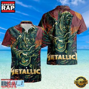 Metallica Stade De France M72 World Tour Short Sleeve Aloha Shirt