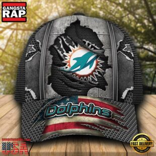 Miami Dolphins NFL Football Team Logo Baseball Cap