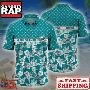 Miami Dolphins NFL Palm Leaves Hawaiian Shirt