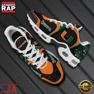 Miami Hurricanes Tn Shoes Personalized Your Name, Football Team Shoes