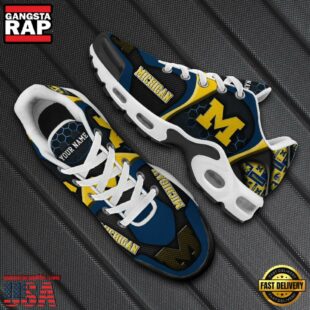 Michigan Wolverines Tn Shoes Personalized Your Name, Football Team Shoes