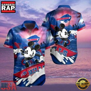 Mickey Mouse And Buffalo Bills Hawaiian Shirt