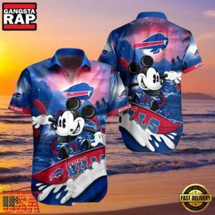 Mickey Mouse And Buffalo Bills Hawaiian Shirt