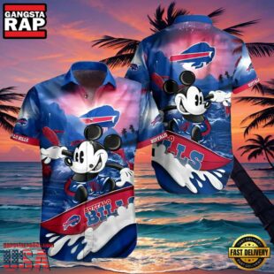 Mickey Mouse And Buffalo Bills Hawaiian Shirt