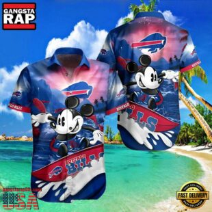 Mickey Mouse And Buffalo Bills Hawaiian Shirt