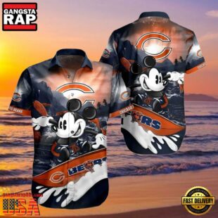 Mickey Mouse Chicago Bears Hawaiian Shirt