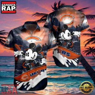 Mickey Mouse Chicago Bears Hawaiian Shirt