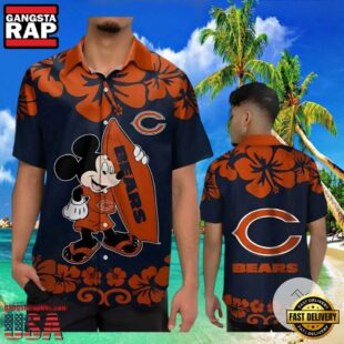 Mickey Mouse Chicago Bears Hawaiian Shirts