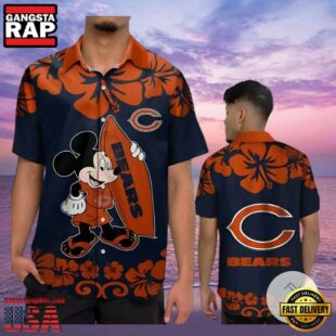 Mickey Mouse Chicago Bears Hawaiian Shirts