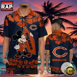 Mickey Mouse Chicago Bears Hawaiian Shirts