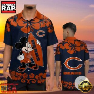 Mickey Mouse Chicago Bears Hawaiian Shirts