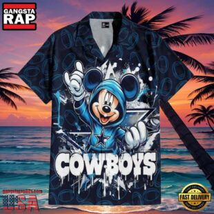 Mickey’s Gridiron Adventure Cowboys Hawaiian Shirts