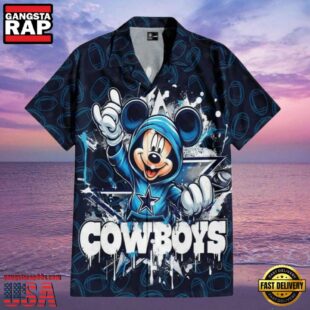 Mickey’s Gridiron Adventure Cowboys Hawaiian Shirts