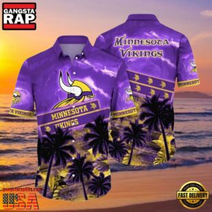 Minnesota Vikings Hikingtime Aloha Shirt